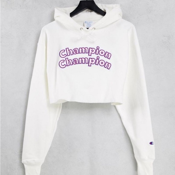Champion Reverse Weave Crop Hoodie Sweatshirt NWOT - Picture 1 of 5